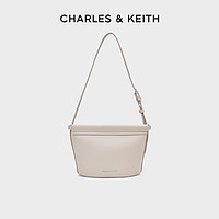 CHARLES & KEITH CHARLES&KEITH24秋季新品CK2-10271390简约拉链斜挎水桶包腋下包