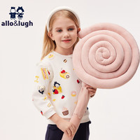 allo&lugh阿路和如女童卫衣春秋款2024卡通印花甜美女宝圆领套头上衣 印花 110cm