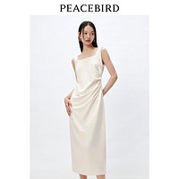 PEACEBIRD 太平鸟 24冬收腰无弹优雅气质通勤女连衣裙