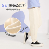 BoBDoG巴布豆女童裤子2024秋季新款儿童卫裤宽松百搭休闲长裤宝宝裤子秋装  巴布爱心X