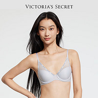 VICTORIA'S SECRET 性感网纱透气薄杯文胸有钢圈聚拢内衣女胸罩Ⅲ 86B7燧石灰 11227506 38B 38/85B