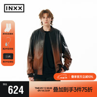 英克斯（inxx）APYD 潮牌复古渐变PU皮外套男女同款个性时尚做旧棉服夹克潮