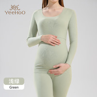 YeeHoO英氏秋衣秋裤套装保暖内衣孕期秋冬产后哺乳期睡衣大码月子服 浅绿(DX668) 170(XL)