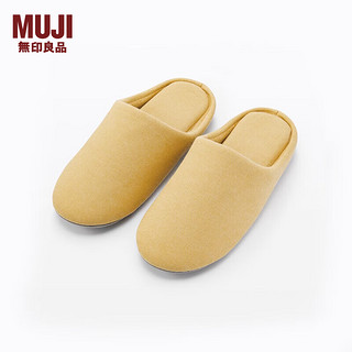 MUJI 無印良品 无印良品（MUJI） 男女通用 棉平织 可水洗室内拖鞋 棉拖鞋 男鞋女鞋冬季 新品 黄色 275mm XL/45码(2.0)