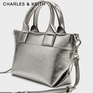 CHARLES&KEITH24冬季新品手提链条褶皱托特包斜挎包女士CK2-30782473  S