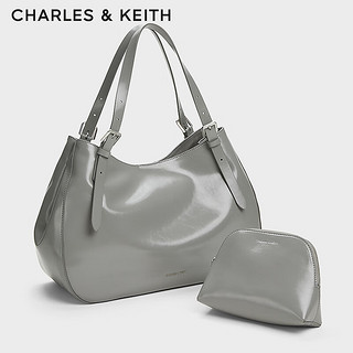 CHARLES&KEITH24秋季新品光面大容量子母手提托特包女士CK2-30271408  L