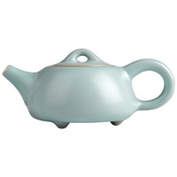 豪峰汝窑茶壶陶瓷茶具开片可养小茶壶功夫茶具泡茶壶单壶泡茶器