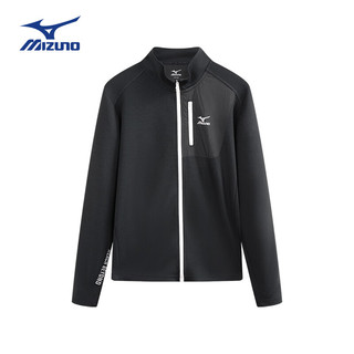 美津浓（MIZUNO）儿童外套拉链秋冬季百搭舒适纯色时尚男童女童 黑色 160cm (身高155-160cm)