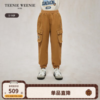Teenie Weenie Kids小熊童装24秋季新款男童休闲时尚刺绣工装长裤