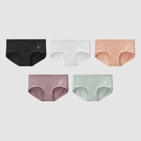 蕉内500E女士三角内裤莫代尔7A抗菌80支裸感冰丝女生中高腰柔软5件装  5条