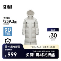 森马 Semir防护外套|中国国家地理系列羽绒服女长款2024冬新款鹅绒女装