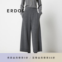 ERDOS 24秋冬新品九分裤阔腿裤职场通勤时尚百搭女长裤休闲裤