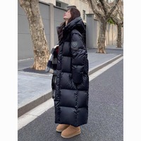 AIOV黑金羽绒棉服韩版冬季2024宽松棉衣长款过膝加厚保暖外套
