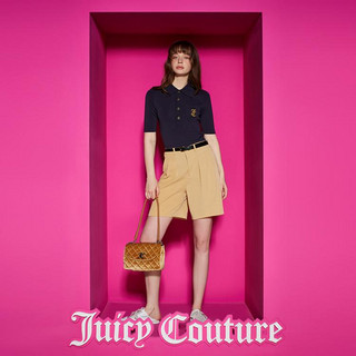 Juicy Couture 橘滋 简约格调logo绣花翻领女式毛衣