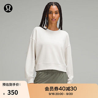 lululemon 丨Perfectly Oversized 女士短款圆领卫衣 LW3EZLS 白蛋白 6