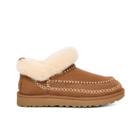 UGG 女士时尚舒适纯色平底保暖经典茸茸短靴雪地靴 1158224 栗色 42
