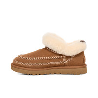 UGG 女士时尚舒适纯色平底保暖经典茸茸短靴雪地靴 1158224 栗色 38