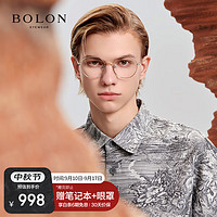 暴龙（BOLON）眼镜近视光学镜眼镜框可配度数 BJ7299B90框+优可视变色1.60 B90-银色