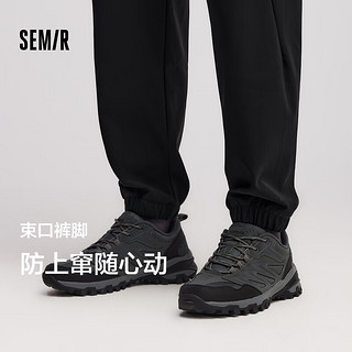 森马（Semir）舒服裤|休闲裤男发热加绒2024冬季束脚裤易打理 黑色90001 160/66A/XS