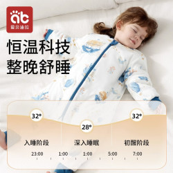 AIBEDILA 爱贝迪拉 婴儿睡袋春秋冬款儿童宝宝防踢被子分腿四季通用恒温