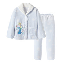 三枪三枪儿童秋冬内衣套装卡通联名款男女童长袖长裤加厚保暖家居套装 爱莎蓝女童8D106D0 【140CM 参考体重55-70斤】