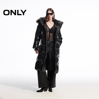 ONLY2024冬季新款90白鹅绒质感狐狸毛领长款羽绒服女|124412010 H1Z