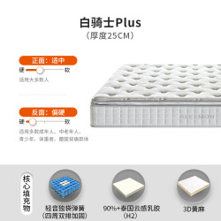 Sleemon 喜临门 白骑士plus 加厚进口乳胶床垫  1.8米*2米