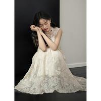 新中式刺绣无袖背心吊带连衣裙2024夏女杏色两件套长裙子