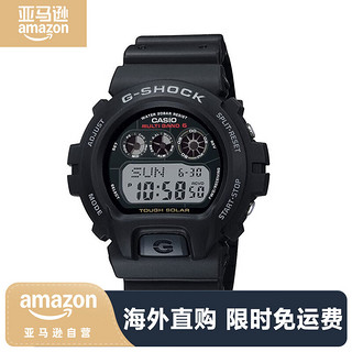 CASIO 卡西欧 G-Shock GW6900-1 男士太阳能手表 数字计时手表防水闹钟抗震41mm 黑色