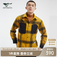 七匹狼狼族部落男装夹克衬衫春秋季潮流时尚宽松上衣外套