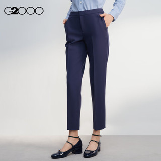 G2000【多面弹性】G2000女装FW24商场柔软舒适商务通勤九分烟管裤 四面弹-紫蓝色烟管裤27寸 34