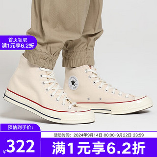 CONVERSE 匡威 All Star Chuck 1970s Hi 中性运动帆布鞋 162053C 米白色 36.5