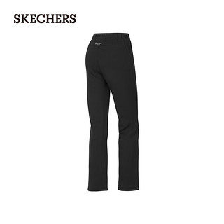 斯凯奇（Skechers）2024女款修身运动长裤针织面料P424W036 碳黑/0018 L