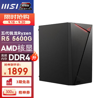 MSI 微星 龙纹盾 AMD锐龙5600G/5700G台式电脑单主机全套diy组装整机 配置二丨R5 5600G/16G/1T SSD