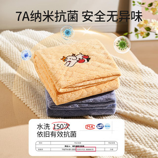 欧孕（OUYUN）儿童浴巾婴儿新生宝宝浴袍珊瑚绒软非全棉洗照男童大童女孩 艾米小狗-【7A抗菌 防静电】 100x80cm