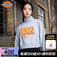 dickies女式短款印花立领卫衣 休闲百搭简约 女卫衣 DK0A87L9 中羽灰 S