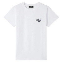 A.P.C. 女款字母简约潮流短袖T恤COEZC F26842 白色 M