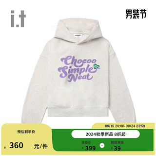 :CHOCOOLATEit 女装合身连帽卫衣2024秋季青春时尚连帽衫3679 GYA/灰色 M