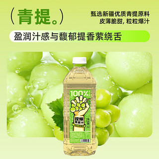 哪吒 捏爆百分百果汁饮料 青柠2L*1+青提2L*1