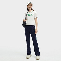 FILA 斐乐 女装运动T恤女士修身纯棉休闲POLO领针织短袖衫