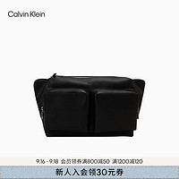 Calvin Klein Jeans24秋季男士休闲通勤ck双前袋轻巧便携斜挎胸包4D3015G UB1-太空黑 OS