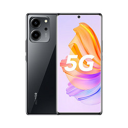 HONOR 荣耀 80 SE 10.7亿色轻薄双曲屏 3200万Al美颜自拍 66W超级快充 5G 8GB+256GB 亮黑色