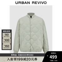 UR2024秋冬男装轻熟时尚水波纹绗缝宽松羽绒服UMM140001 冷灰 XL
