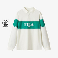 FILA 斐乐 儿童（105-170）纯棉POLO衫男童女童宽松针织长袖上衣