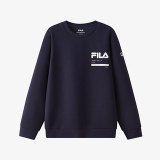 FILA 斐乐 男中大童（120-170）卫衣男童舒适基础圆领针织套头衫