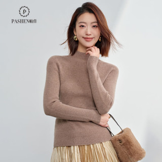 帕什 羊绒衫女半高领100%山羊绒修身针织毛衣PS-04