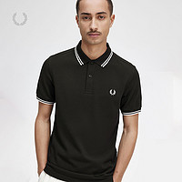 FRED PERRY 男士POLO衫2024夏季商务短袖重磅麦穗刺绣多彩T恤M3600