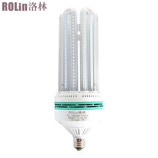 洛林 ROLin）大功率LED灯泡U型节能灯玉米灯E27螺口6U60W白光6500K（量大定制）