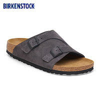 BIRKENSTOCK面革软木双带拖鞋Zurich系列 灰色窄版1028547 35