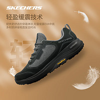 SKECHERS 斯凯奇 新款男士户外鞋厚底增高缓震耐磨轻便休闲健步鞋 BKCC黑色/炭灰色 41